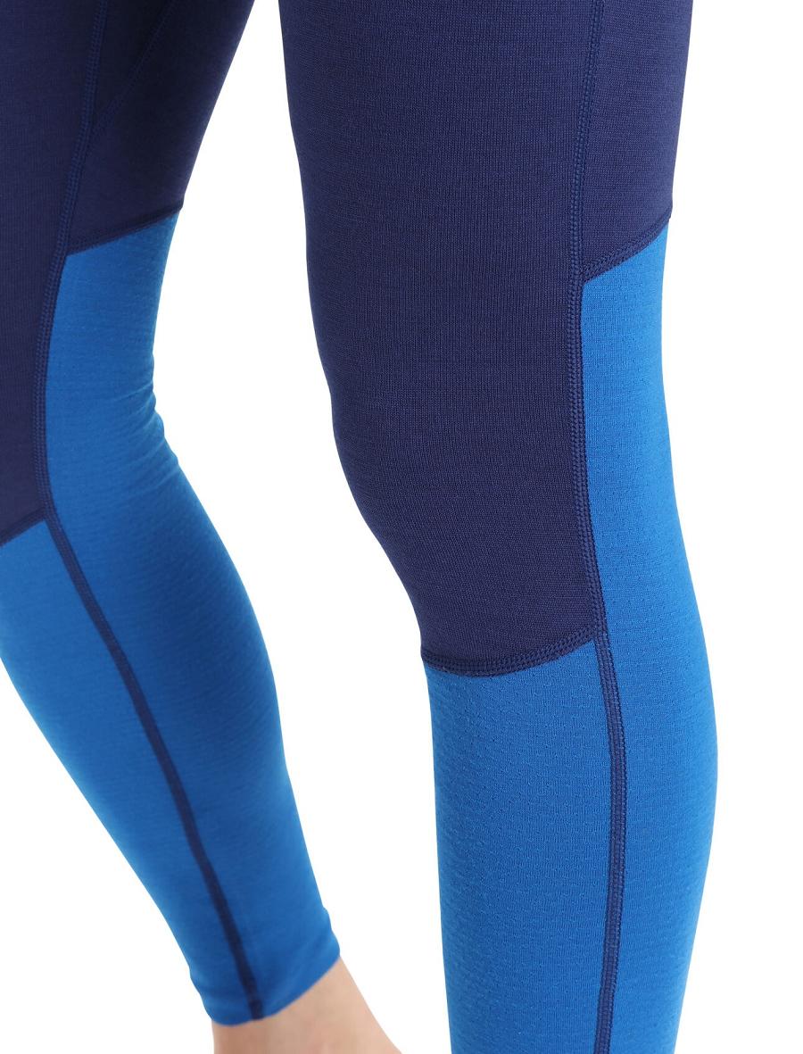 Icebreaker Merino 260 ZoneKnit™ Merino Leggings Miesten Base Layers Kuninkaallinen Sininen Laivastonsininen | FI 1331AHKP